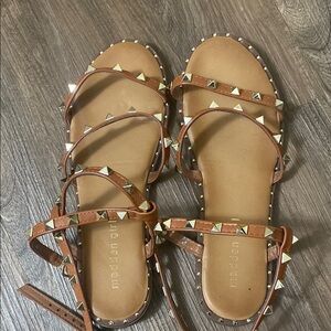 Madden Girl Brown Studded Sandals